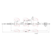 Apec Handbrake Cable Left Rear CAB1868