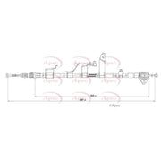 Apec Handbrake Cable Left Rear CAB1868