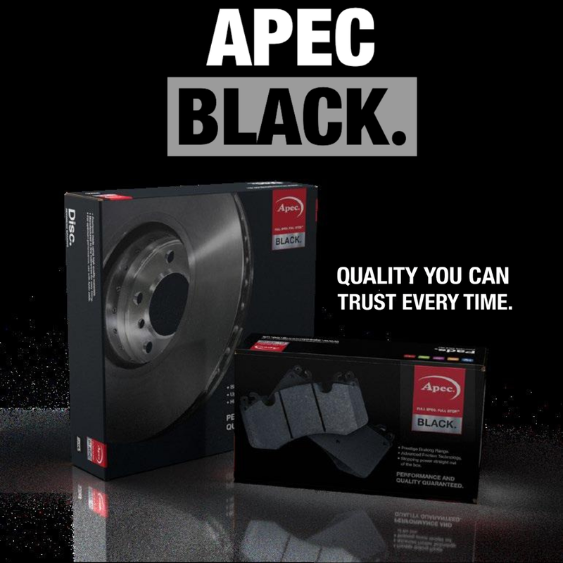 Apec Black 2 x Vented Brake Discs DSK3986B
