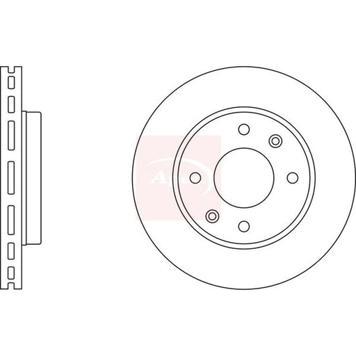 Apec 2 x Vented Front Brake Discs DSK2379