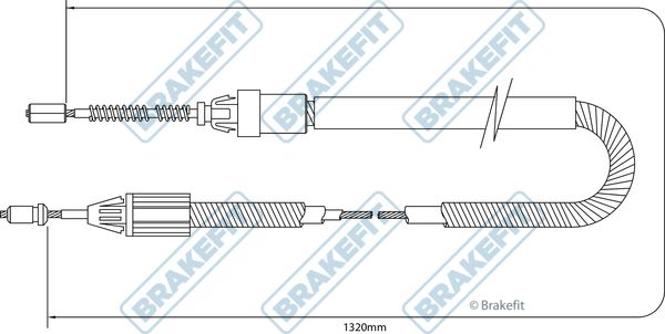 Apec Handbrake Cable Left Rear fits Renault Clio 2001-2016 1.2