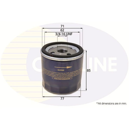 Comline Engine Oil Filter EOF022