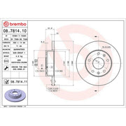 Brembo 2 x Solid Front Brake Discs 08.7814.11