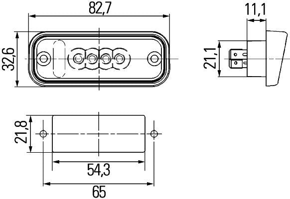 Hella 2KA 010 278-617 Licence Plate Light