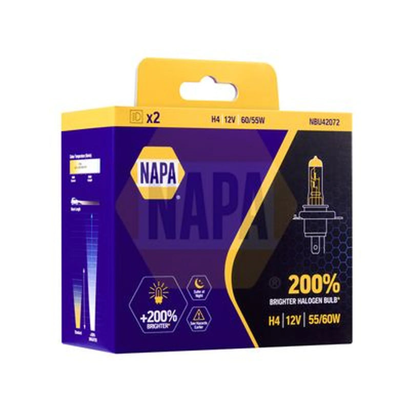 NAPA Headlight Bulb H4 P43t 12V 60/55W NBU42072