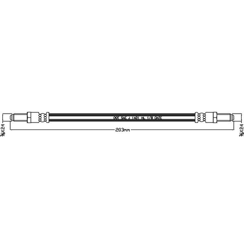 Juratek Brake Hydraulic Hose Line Rear JBH1074