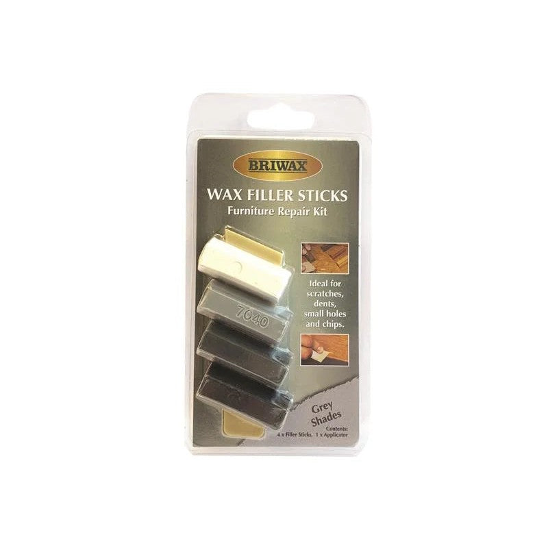 Briwax Wax Filler Sticks Grey Shades (Pack 4) - BWSWSGRY