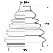 Borg & Beck Drive Shaft Bellow Kit Front Left Thermoplast BCB6139