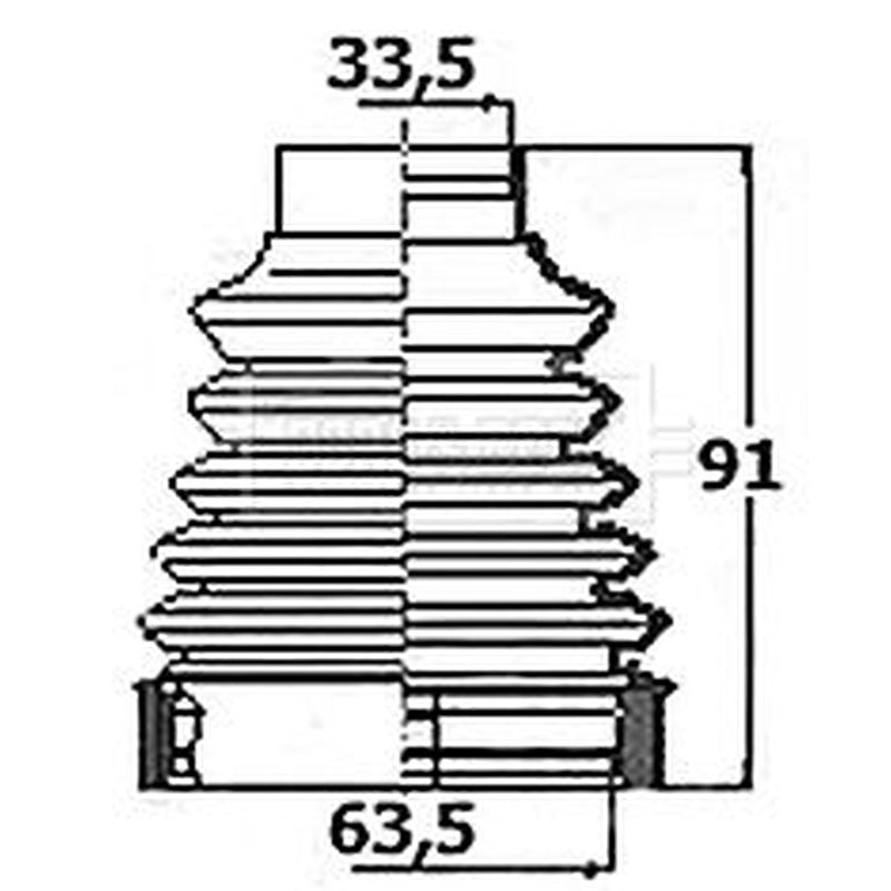 Borg & Beck Drive Shaft Bellow Kit Front Left Thermoplast BCB6140