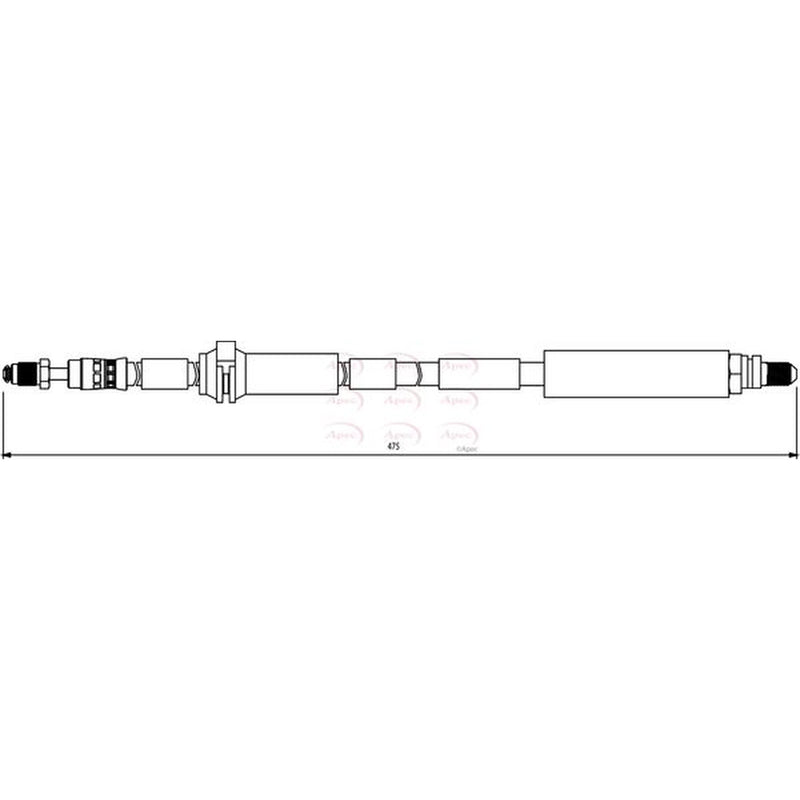 Apec Brake Hydraulic Hose Line Front Left HOS3851