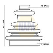 NAPA Drive Shaft Bellow Front NCB1002
