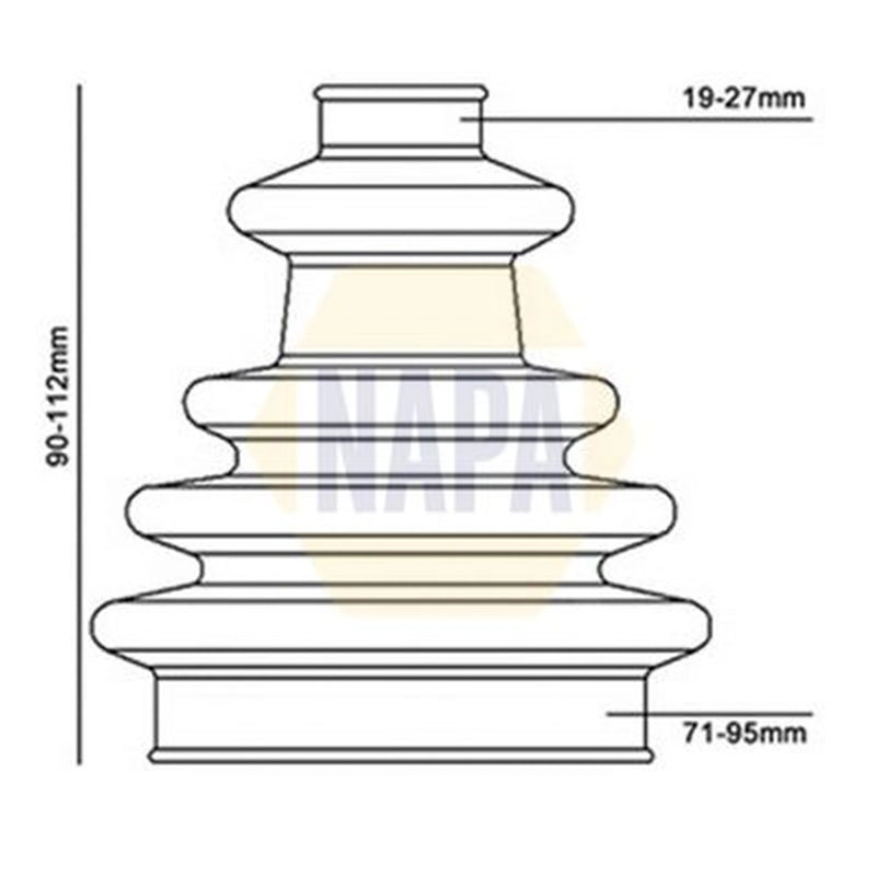 NAPA Drive Shaft Bellow Front NCB1002