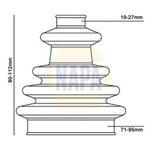 NAPA Drive Shaft Bellow Front NCB1002