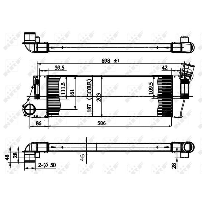NRF Intercooler (Charge Air Cooler) 30899
