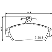 Mintex Front Brake Pad Set MDB1419