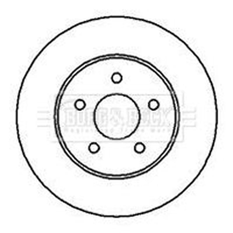 Borg & Beck 2 x Solid Rear Brake Discs BBD4239