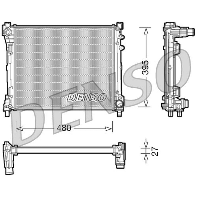 Denso Engine Radiator DRM13014
