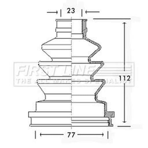 First Line Drive Shaft Bellow Kit Front Left FCB2532