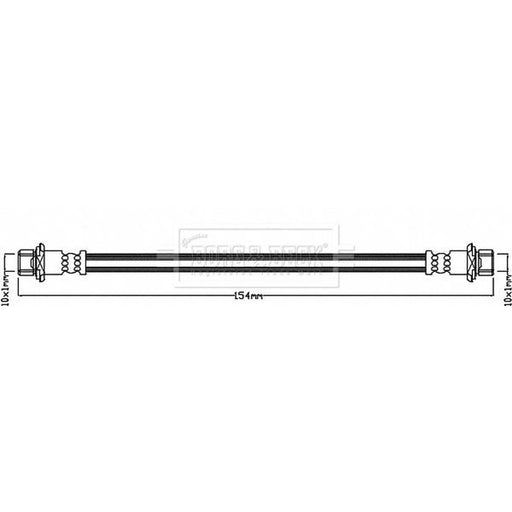 Borg & Beck Brake Hydraulic Hose Line Rear BBH7938