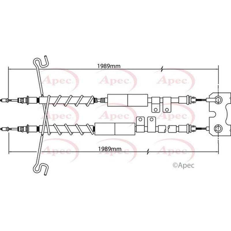 Apec Handbrake Cable Left Rear CAB1203