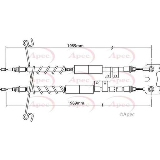 Apec Handbrake Cable Left Rear CAB1203
