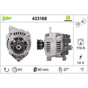 Valeo Car Alternator 12V 433168