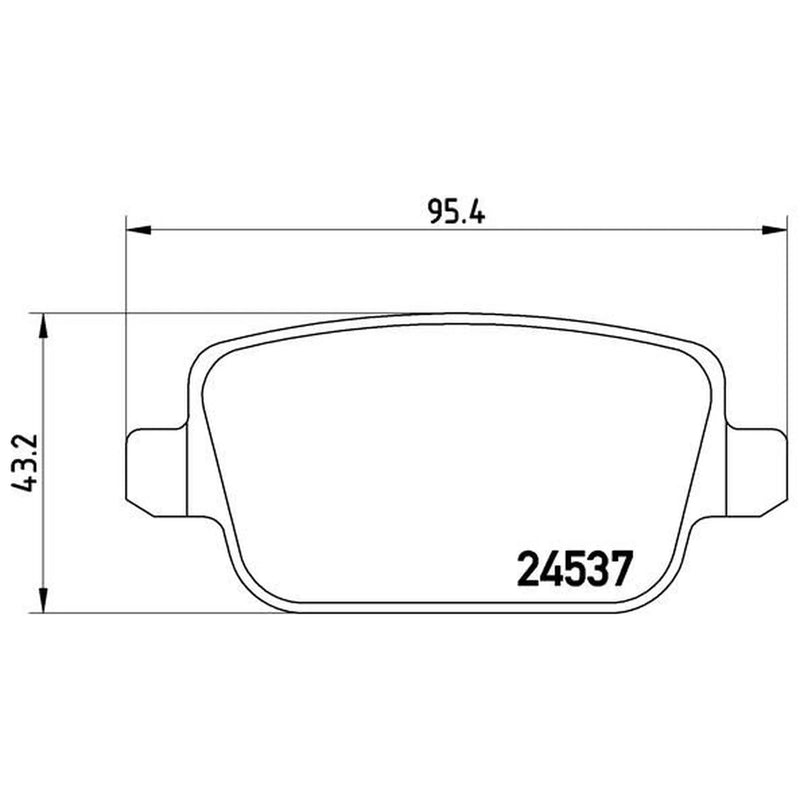 Brembo 4 x Rear Brake Pad Set P44016
