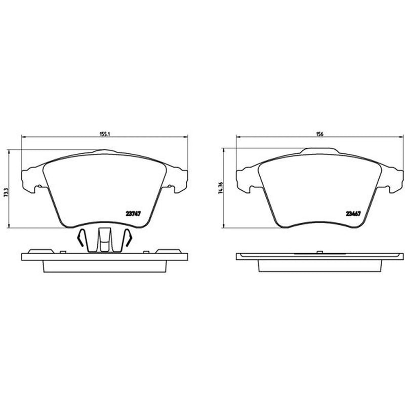 Brembo 4 x Front Brake Pad Set P85106