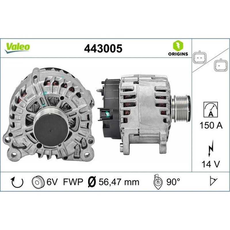 Valeo Car Alternator 12V 443005