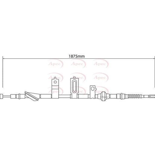Apec Handbrake Cable Right Rear CAB1213