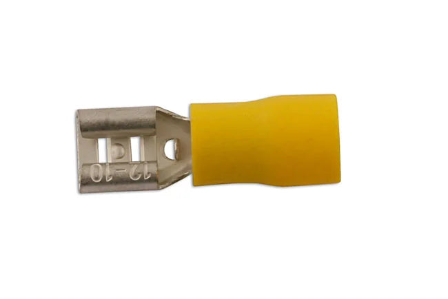 Connect Yellow Female Fully Ins. Push-On 100pc 6.3-9.5mm
