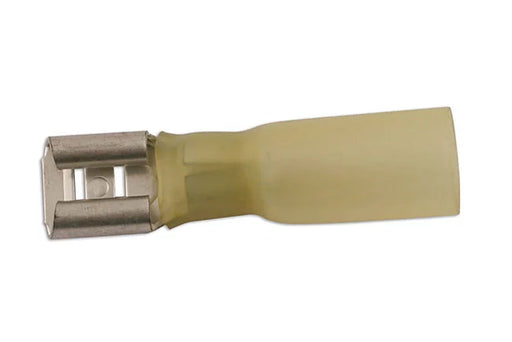 Connect Yellow Female Heat Shrink Push-on 6.3mm 25pc - CPL