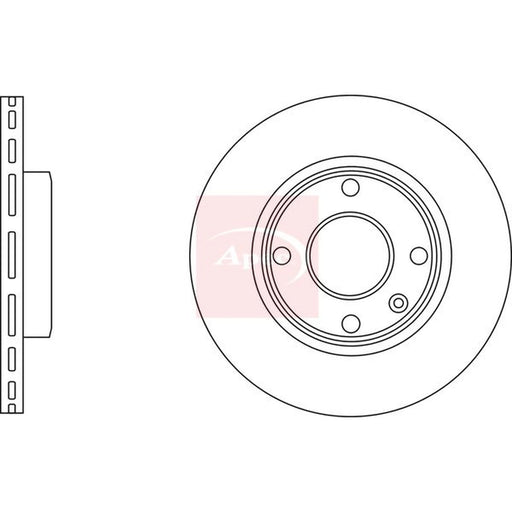 Apec 2 x Vented Front Brake Discs DSK3180