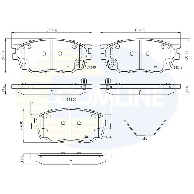 Comline 4 x Front Brake Pad Set CBP3948