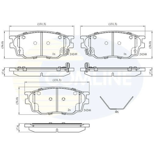 Comline 4 x Front Brake Pad Set CBP3948