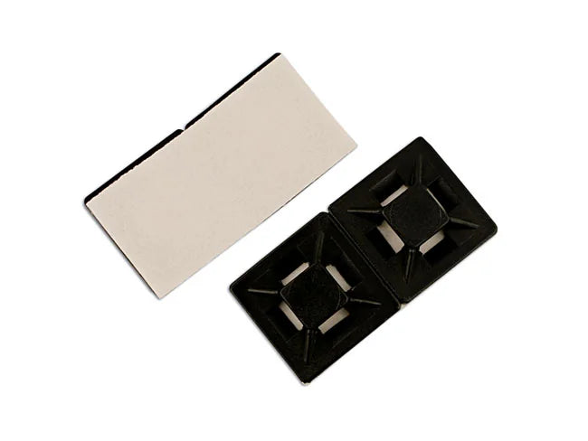 Connect Black Cable Tie Self-Adhesive Mounts 100pc 19-22mm