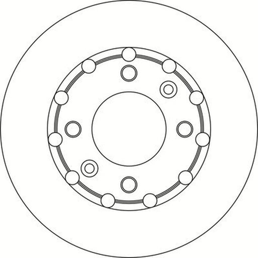 Abtex 2 x Solid Rear Brake Discs BD2203S