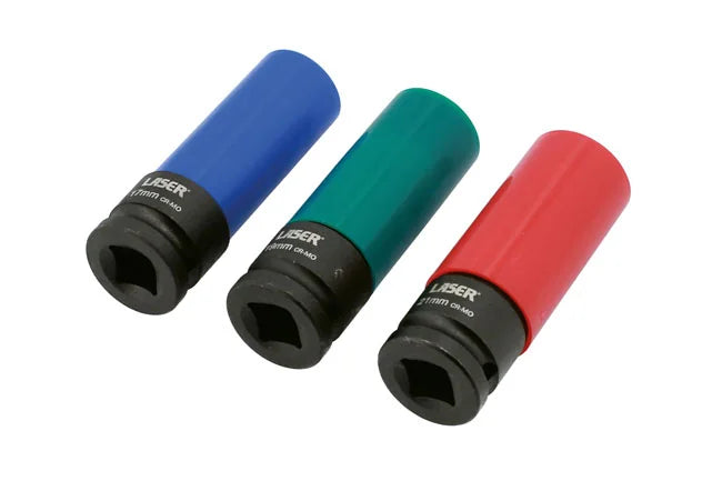Laser Tools Wheel Nut Set 1/2"D 3pc - PL