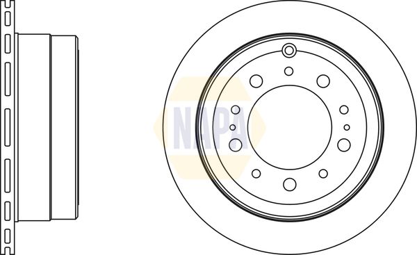NAPA Rear Brake Vented Discs & Pads fits MITSUBISHI TOYOTA