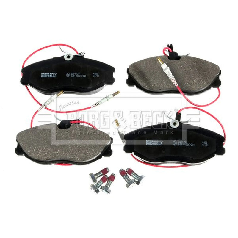 Borg & Beck 4 x Front Brake Pad Set BBP1730