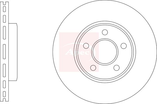 Apec 2 x Brake Disc Set Vented