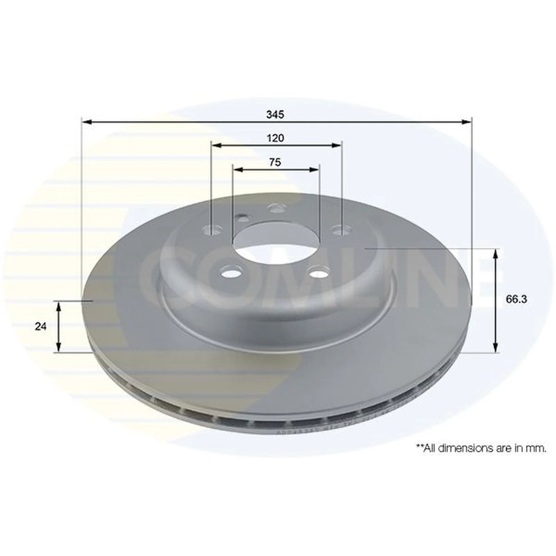 Comline 2 x Internally Vented Rear Brake Discs ADC2838V
