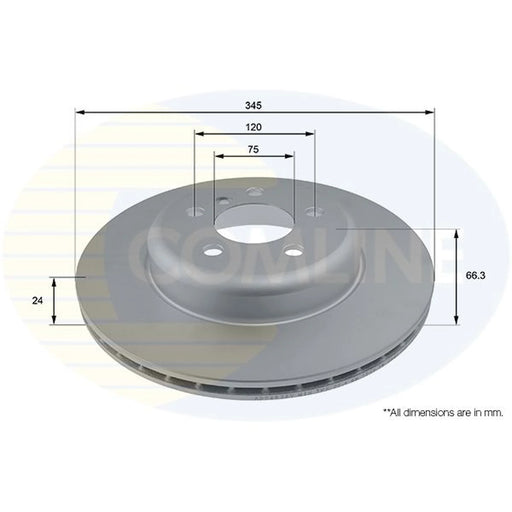 Comline 2 x Internally Vented Rear Brake Discs ADC2838V