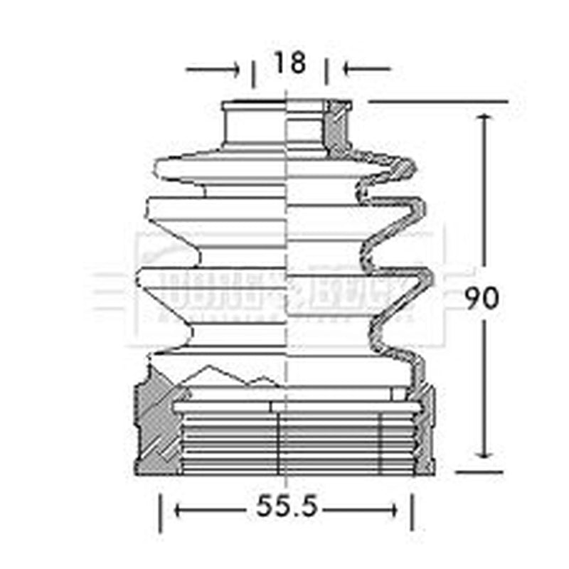 Borg & Beck Drive Shaft Bellow Kit Front Left BCB2655