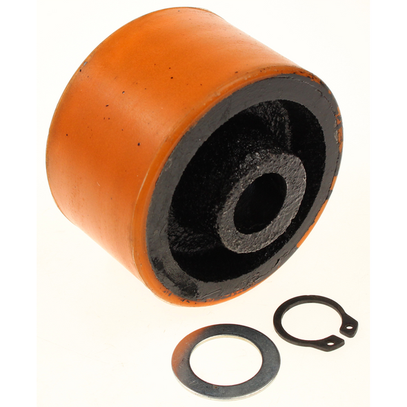 Sealey Front wheel 'orange', fixed, c/w fixings (D:72 W:43 B:18)