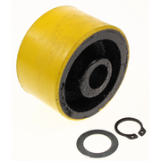 Sealey Front wheel 'yellow', fixed, c/w fixings (D:72 W:43 B:18)