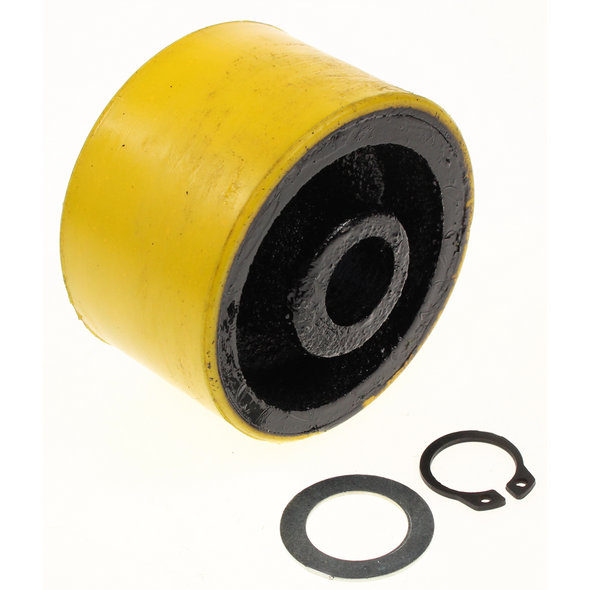 Sealey Front wheel 'yellow', fixed, c/w fixings (D:72 W:43 B:18)