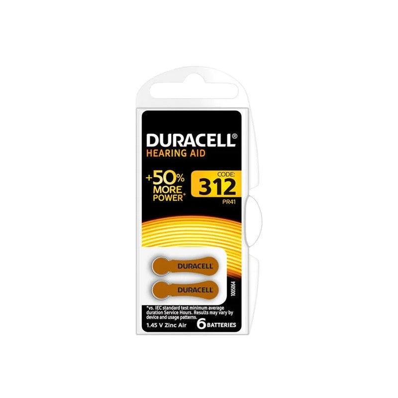 Duracell Hearing Aid Batteries (6 Pack) 13-312