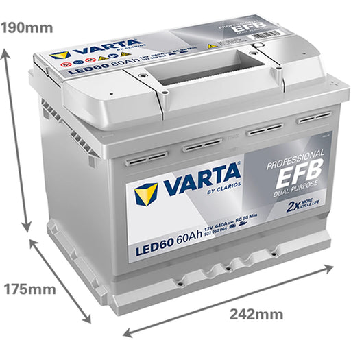 Varta Battery 12V 60Ah 640A 932060064K312
