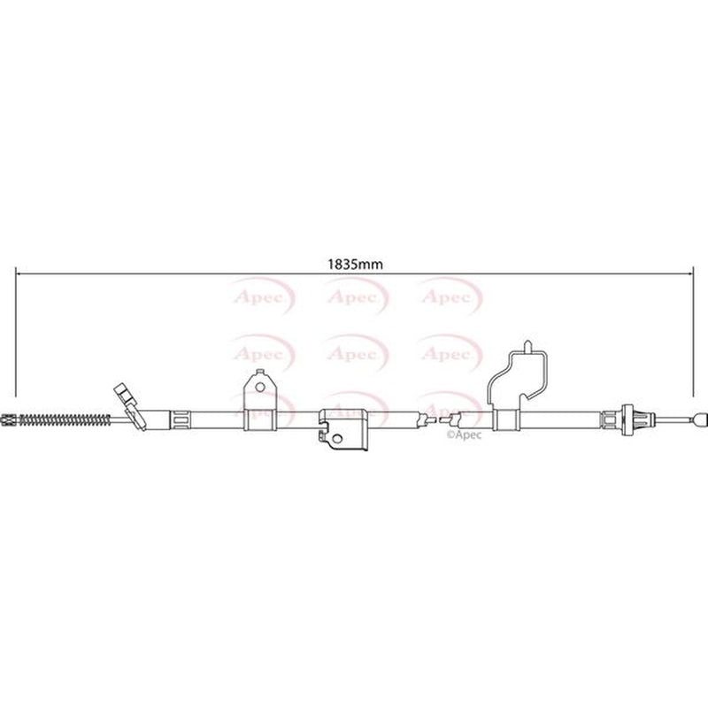 Apec Handbrake Cable Right Rear CAB1319